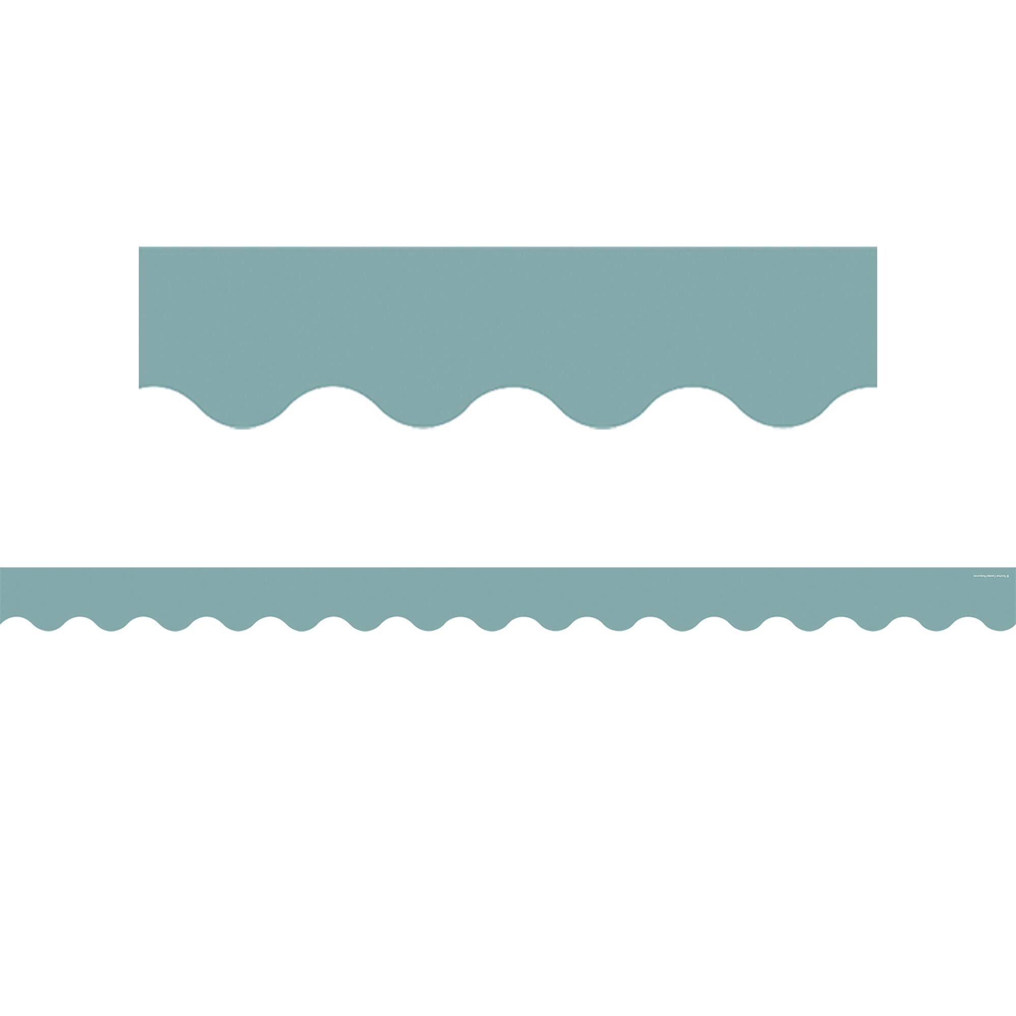 Teacher Created Resources Calming Blue Scalloped Border Trim, 210ft.